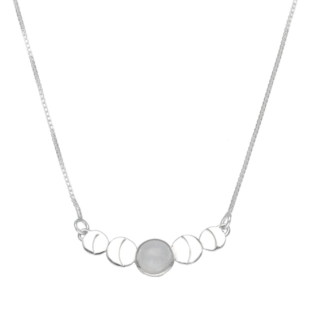 Collar Fases Lunares - Piedra Luna y Plata 925