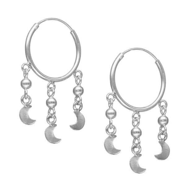 Argollas Lunar 17mm - Plata 925
