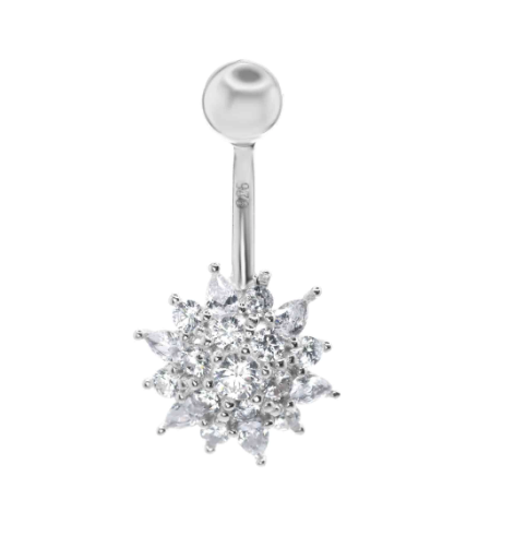Piercing Ombligo Sol de Plata