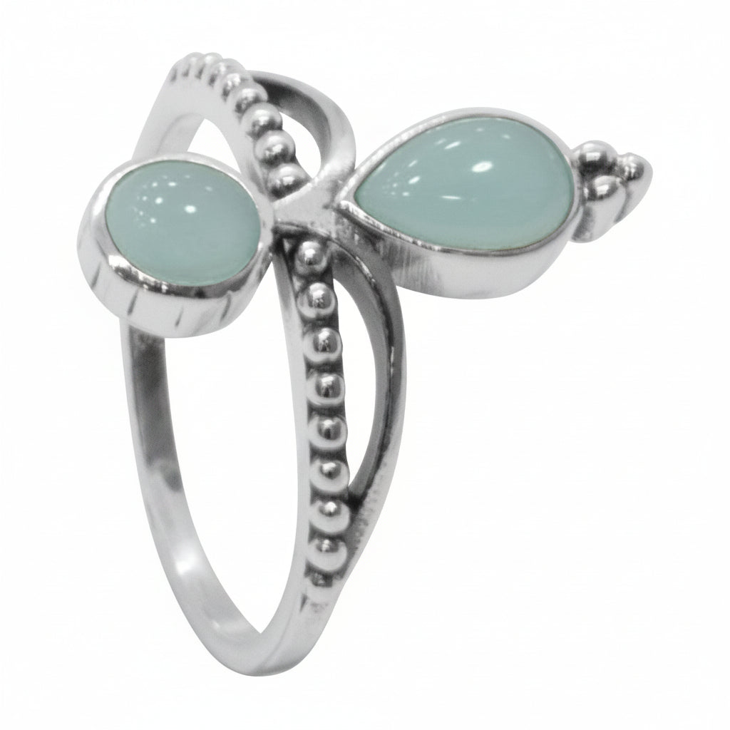 Anillo Saraswati - Calcedonia y Plata 925