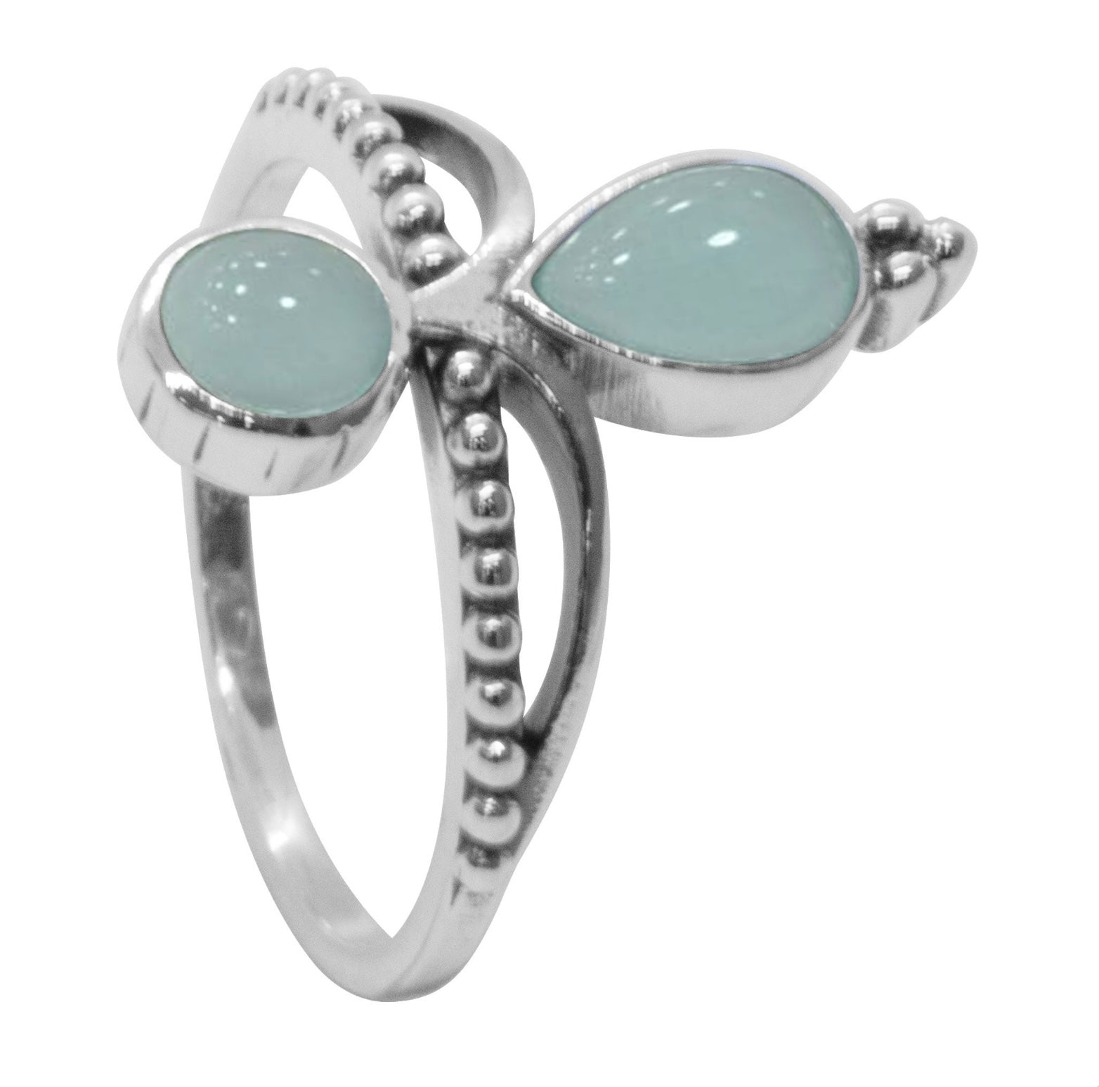 Anillo Saraswati - Calcedonia y Plata 925