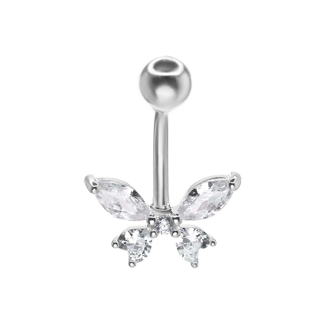 Piercing Ombligo Mariposa · Plata 925