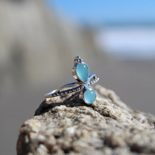 Anillo Saraswati - Calcedonia y Plata 925