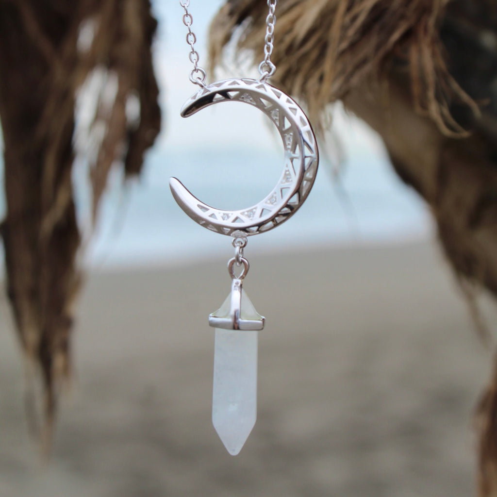 Collar Selene - Cuarzo Blanco y Plata 925