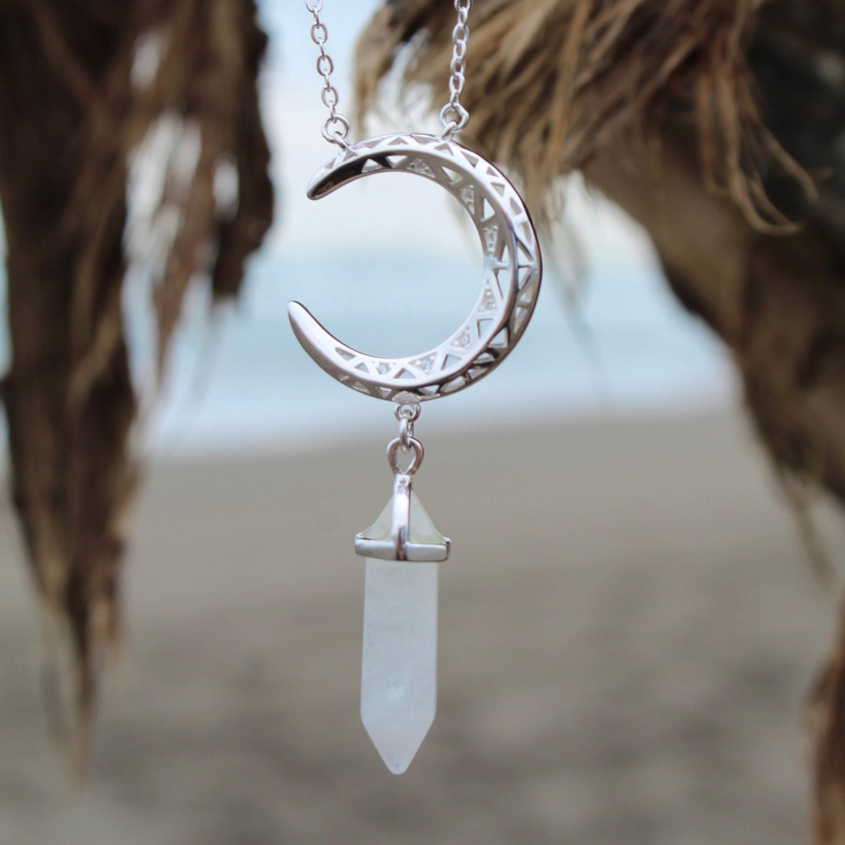 Collar Selene - Cuarzo Blanco y Plata 925