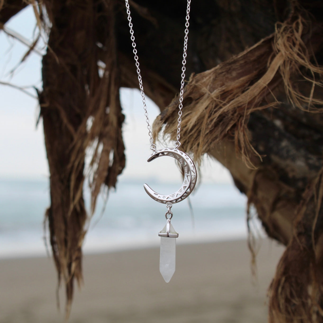 Collar Selene - Cuarzo Blanco y Plata 925