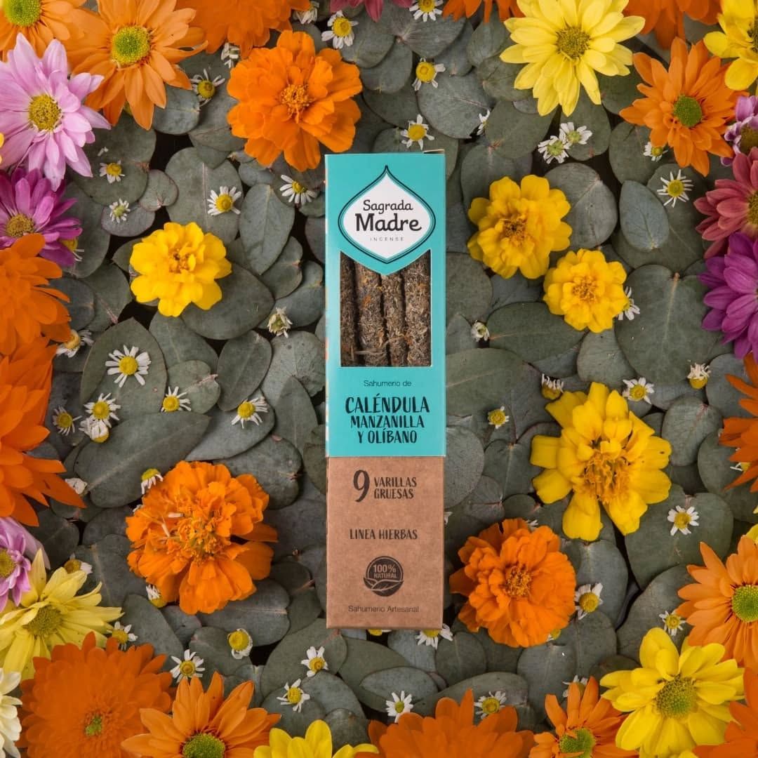 Sahumerio Herbal · Caléndula, Manzanilla & Olíbano - Sagrada Madre