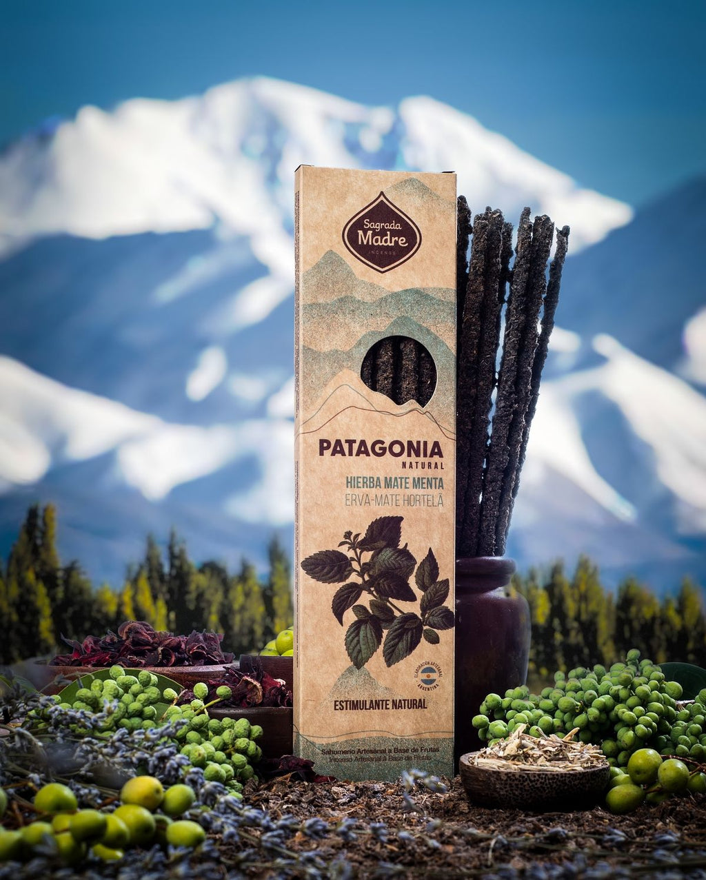 Sahumerio Patagonia · Yerba Mate & Menta - Sagrada Madre