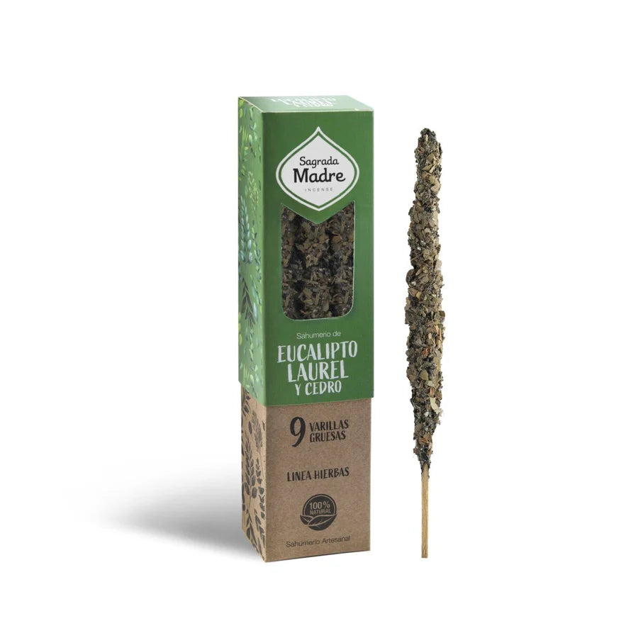 Sahumerio Herbal · Eucalipto, Laurel & Cedro - Sagrada Madre